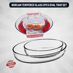 Pasabahce Borcam OVAL TRAY SET (2 Pcs)