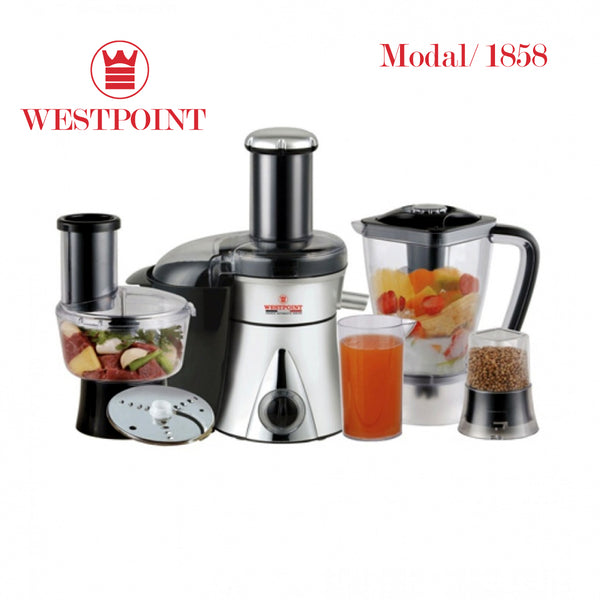 West Point 4-In-1 Deluxe Kitchen Chef Food Processor, 700W, WF-1858