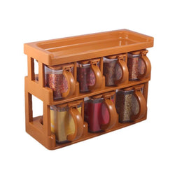 Master Chef Spice Rack With 8 Jars Set