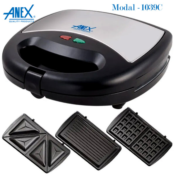 Anex AG 1039 C Sandwich Maker 3 in 1 Sandwich maker