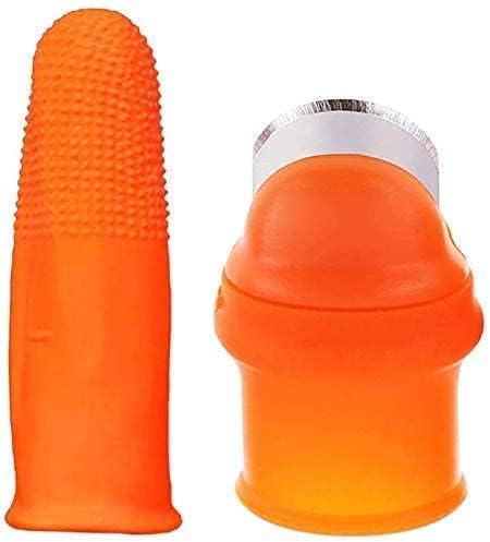 1 Pc Thumb Cutter + 1 Pc Finger Cover Silicone Thumb Knife