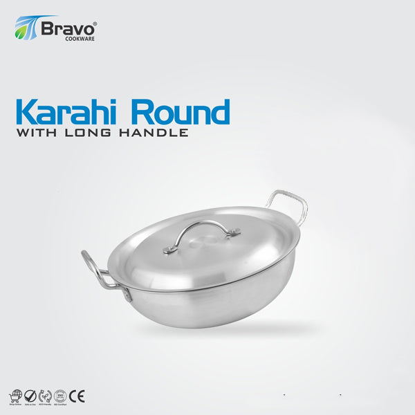 Bravo Karahi round with Long Handle