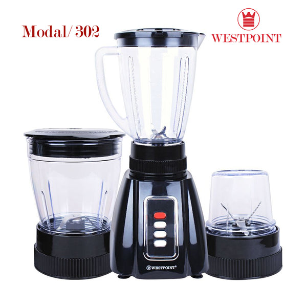 West Point 302 Blender dry & wet mill (3 in 1) (BLACK COLOR) (NEW MODEL)