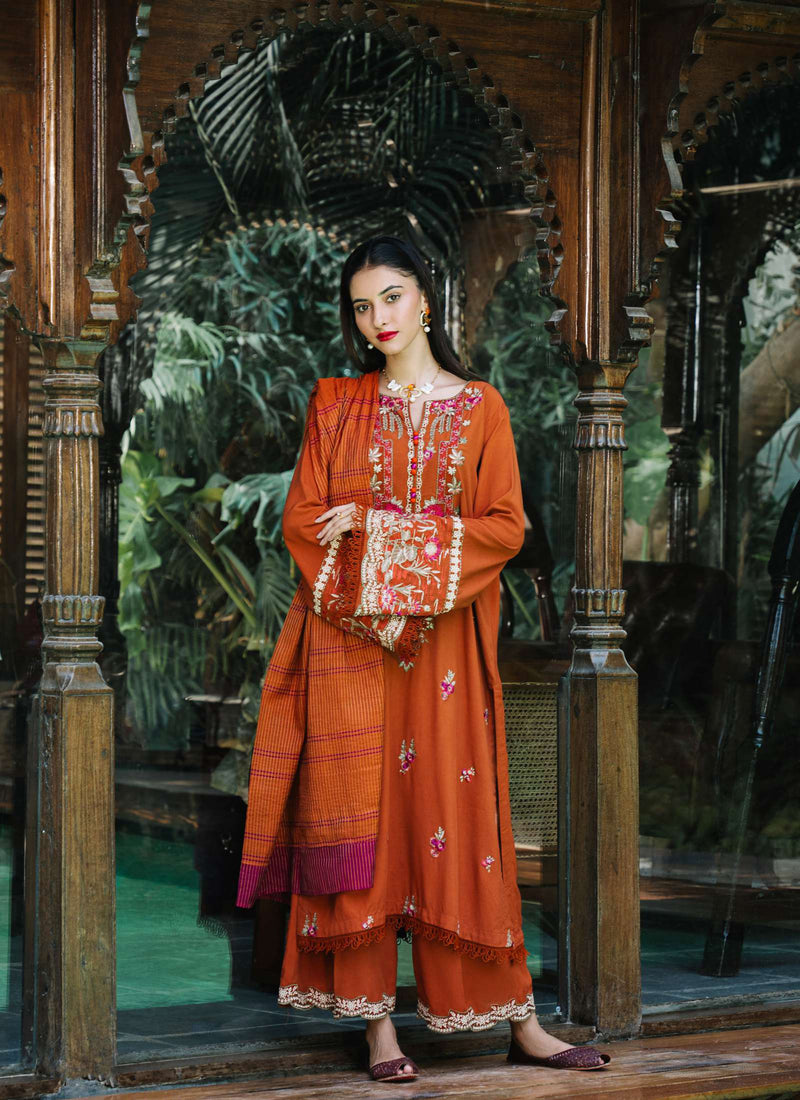 Zellbury Winter Printed Khaddar 2PC | WUW24E30247 Shirt