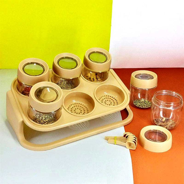 6pcs Decora Spice Jar With Rack