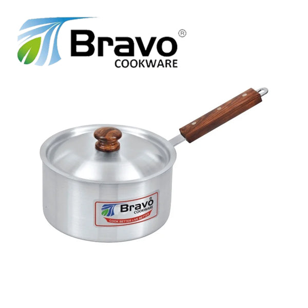 Bravo Aluminium Sauce Pan with Wooden Handle