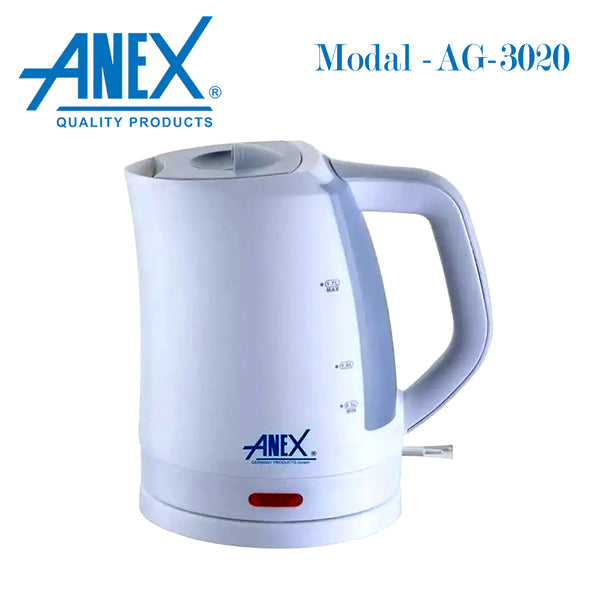 Anex AG-4028 – Deluxe Kettle With Concealed Element – 1.7 Litres – White