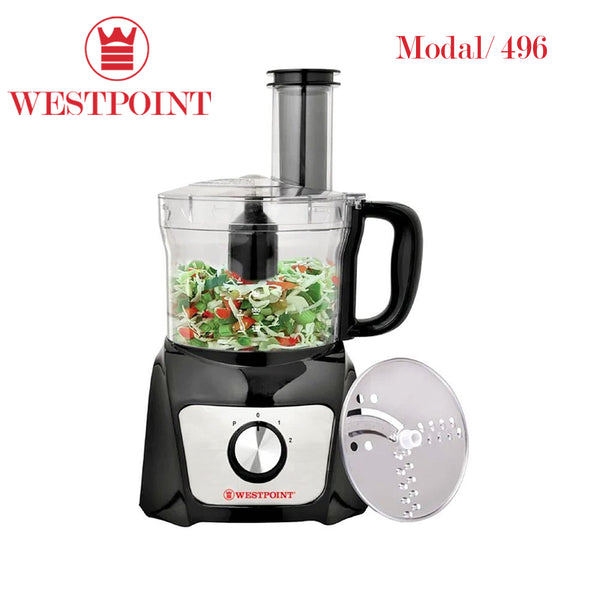 WestPoint, Kitchen Robot, Slice + Shred + Chop, 500W, WF-496