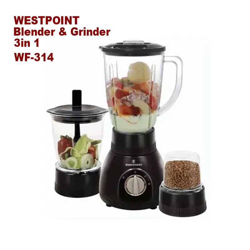 Westpoint Blender Dry & Chopper Mill 3-In-1 (WF-314)