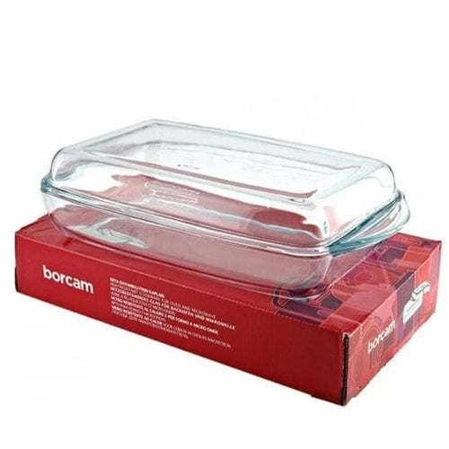 Borcam Rectangular Serving Dish With Glass Lid - Serveware