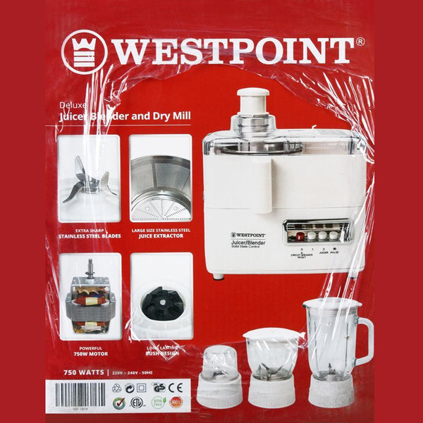 West Point Deluxe 4-In-1 Juicer/Blender & Dry Mill, WF-1874