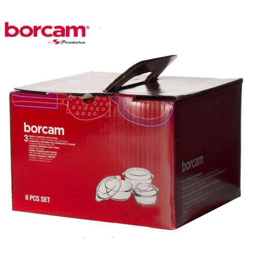 PASABAHCE Borcam 3 Piece Casserole Set (1450 ml, 840 ml, 2175 ml)