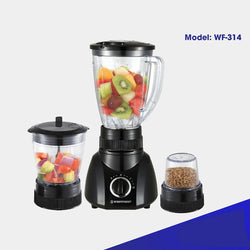 Westpoint Blender Dry & Chopper Mill 3-In-1 (WF-314)