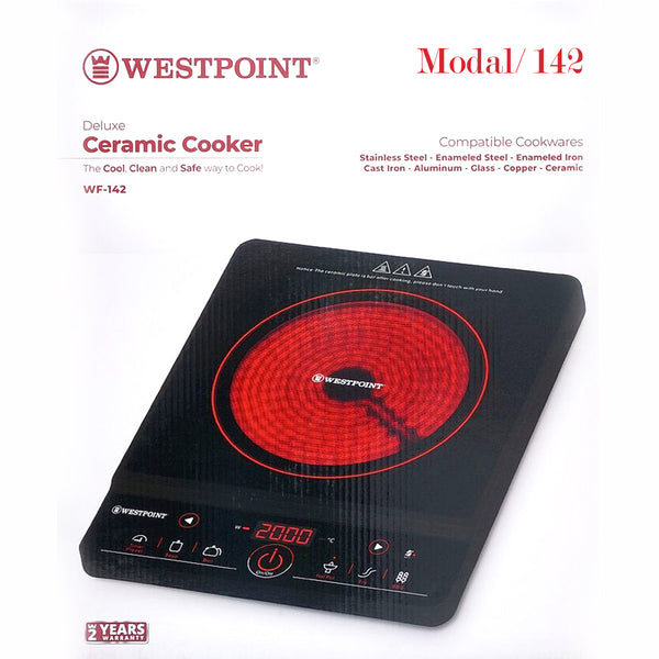 Westpoint Deluxe Ceramic Cooker WF 142 - Black