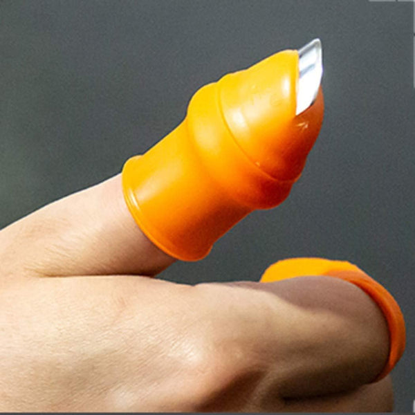 1 Pc Thumb Cutter + 1 Pc Finger Cover Silicone Thumb Knife