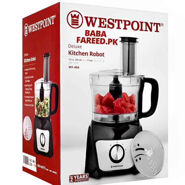 WestPoint, Kitchen Robot, Slice + Shred + Chop, 500W, WF-496