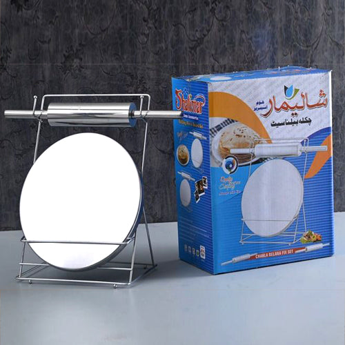 Shalimar Stainless Steel Top Quality Chakla Bailen / Roti Maker / Rolling Pin & Rolling Board