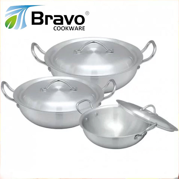 Bravo Cookware Karahi round with Long Handle