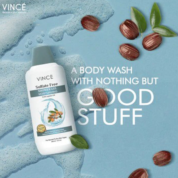 Vince Moisturizing Shower Gel Gently Cleanses and Removes Daily Impurities Paraben Free Sulfate Free - 300 ml Vince Moisturizing Shower Gel Gently Cleanses and Removes Daily Impurities Paraben Free Sulfate Free - 300 ml